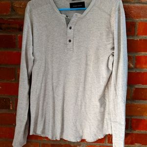 Men t-shirt long sleeve wings + horns, medium,gray